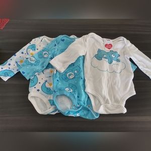 Patpat bundle, 3 Care Bear onesie size 3-6 M